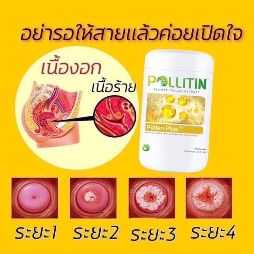 รักษาเนื้องอก รักษาซีสต์ Pollen plus ยารักษา มดลูก ซีสต์